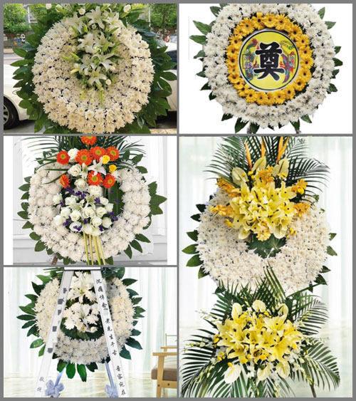 福建龙岩长汀县河田镇红中村花圈速递